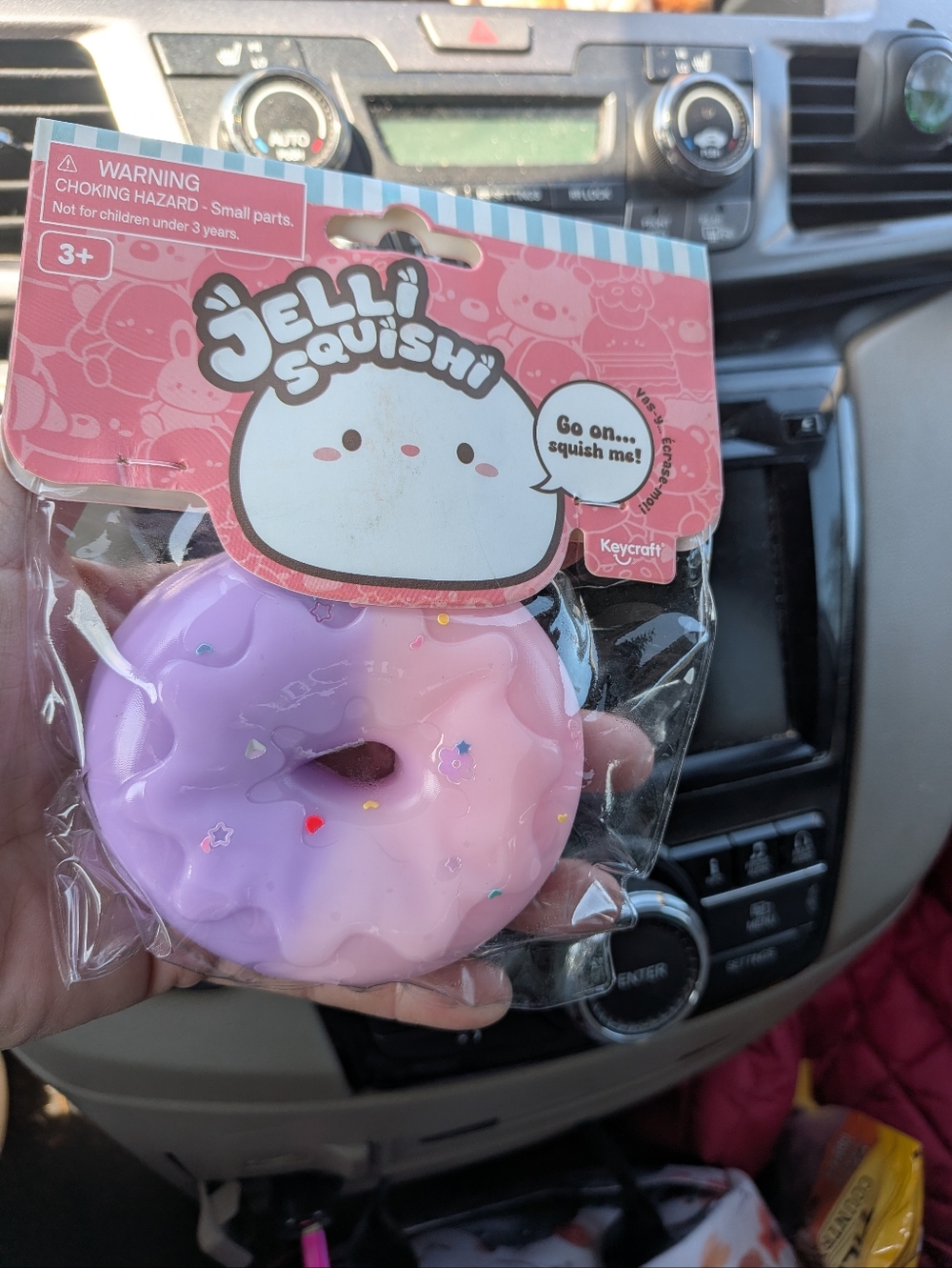 Purple & Pink Donut Squishy Toy - Kids Learning Toy
